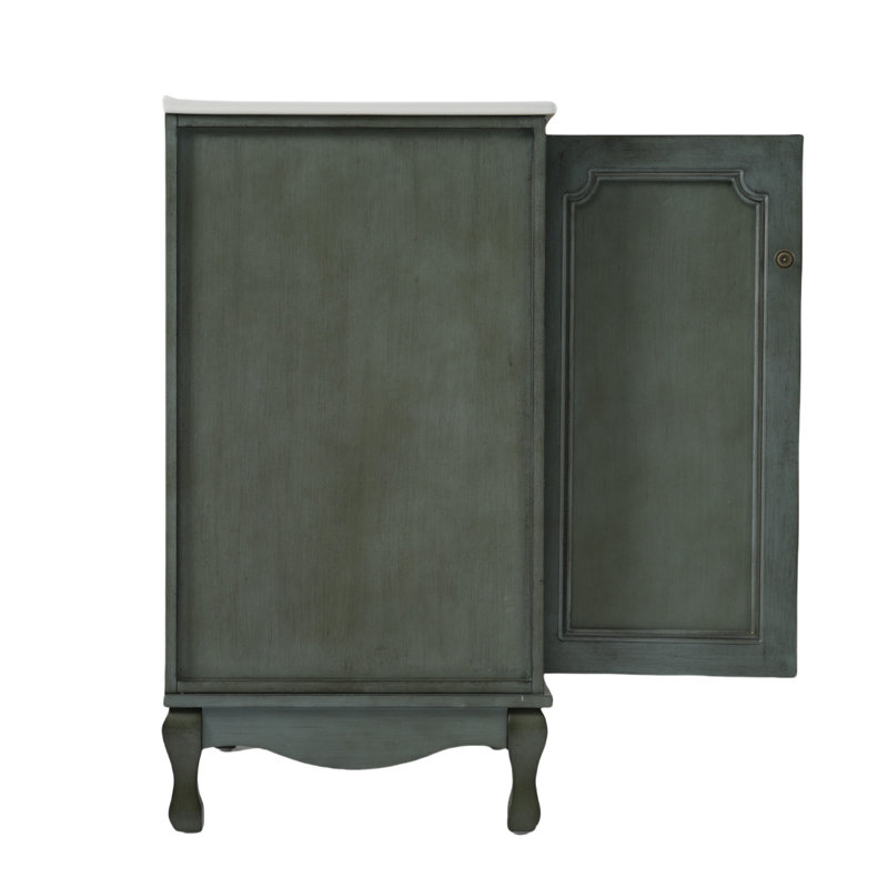 Ensemble de meuble-lavabo double 60 po, armoire de salle de bain avec deux lavabos en céramique séparés et boutons antiques 60 po