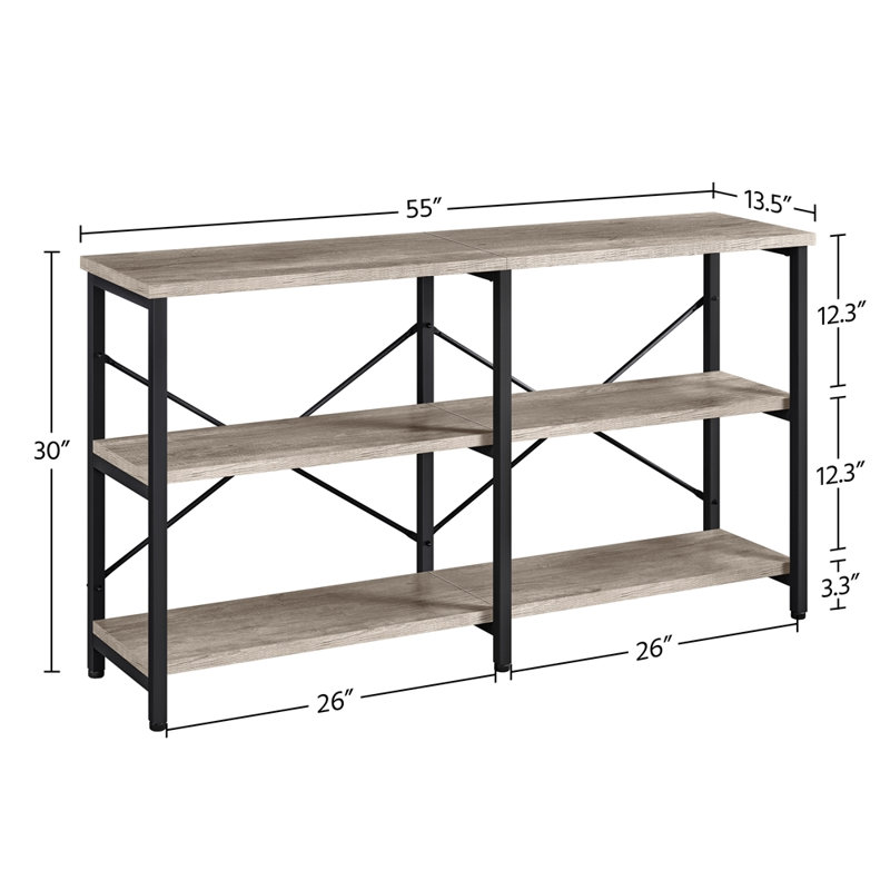 Hoder 55'' Console Table, Gray