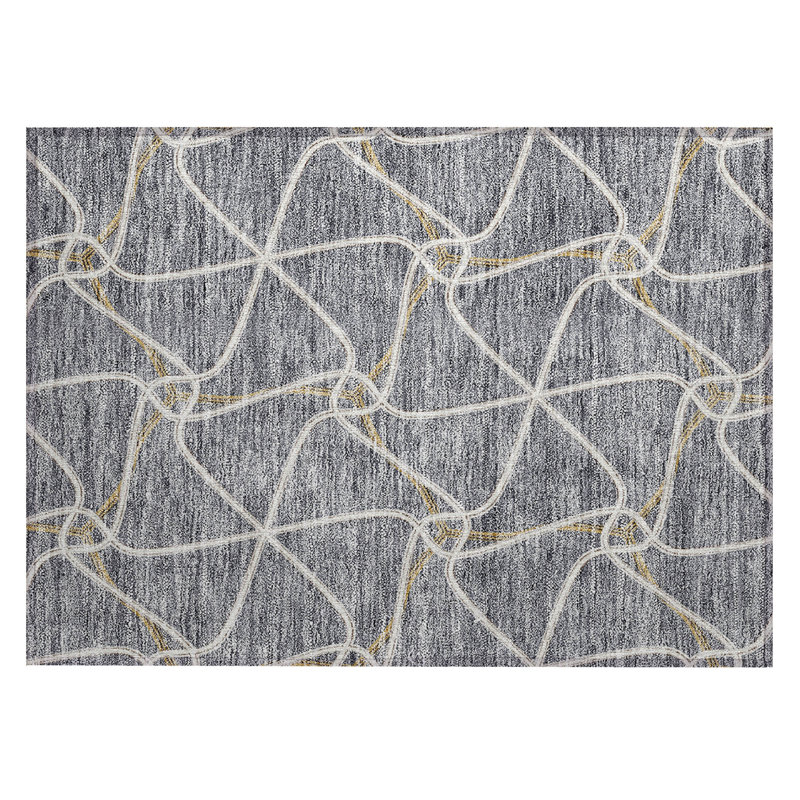  Aleg Area Rug with Non-Slip Backing, Rectangle 1'8" x 2'6"
