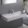 CeraStyle By Nameeks Pinto 18.3'' Glossy White Ceramic Rectangular Vessel, Wall Mount Bathroom Sink with Overflow