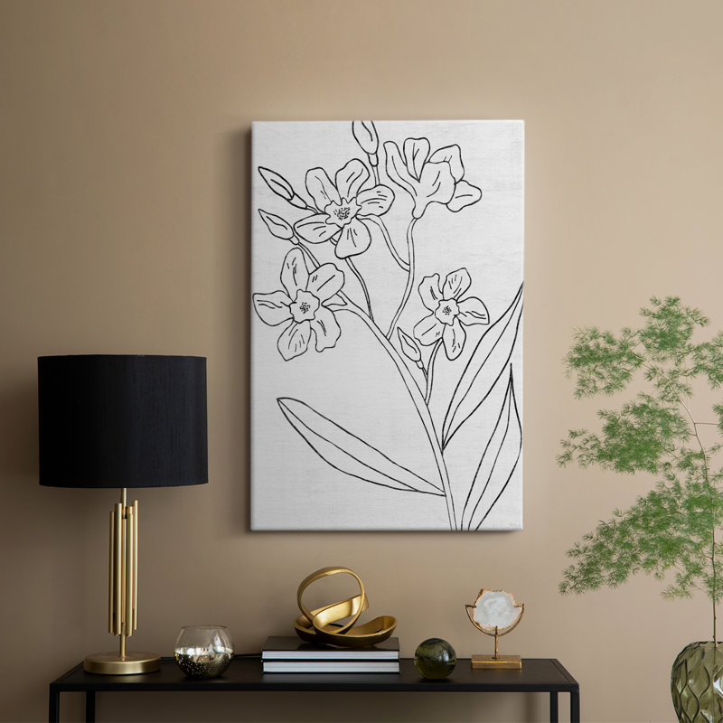 Esquisse botanique II - galerie sur mesure Cavas, H 18 po x l 12 po