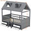 Structure de lit simple en bois-444843358