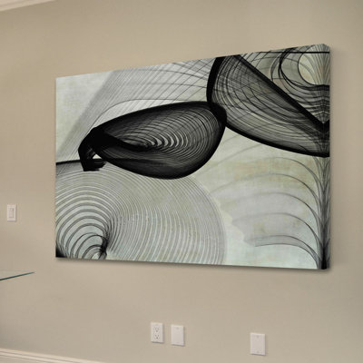 «Abstract Black and White 22-15-51 V2» par Irena Orlov, reproduction d'art sur toile tendue