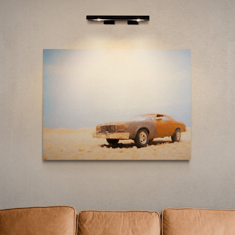 Désert du croiseur - reproduction d'art sur toile tendue sur toile tendue, 15" H x 20" W