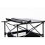 Ensemble de table pliante d'extérieur et 2 chaises, ensemble de table de camping en aluminium avec chaises en tissu Oxford, ensemble de pique-nique portable, vert-1073195845