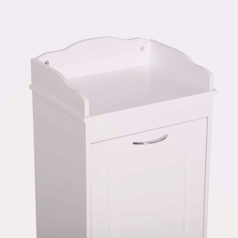 31" Tilt Out Laundry Hamper, Free Standing Home Organizer Hamper, Bathroom Storage Cabinet