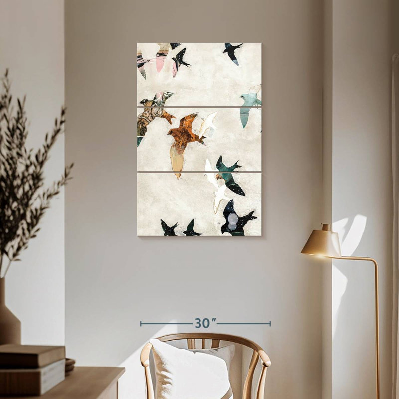 Brampt Abstract Birds I, 57" H x 36" W