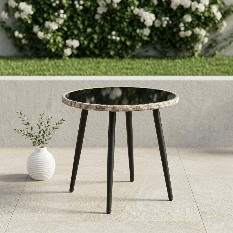 2-Person Outdoor Patio Bistro Set, Gray, White