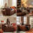 Faux Leather Upholstered Square Arms Sofa-284300787