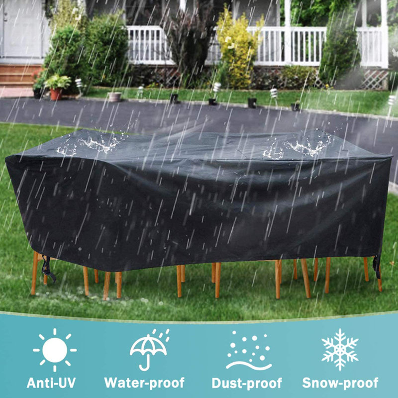 Water Resistant Patio Sectional Sofa Cover, 29" H x 126" W x 64" D