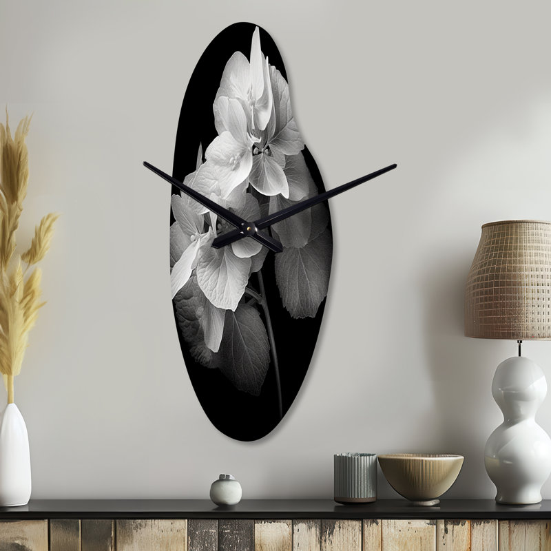 Horloge murale asymétrique florale Disla, Grand