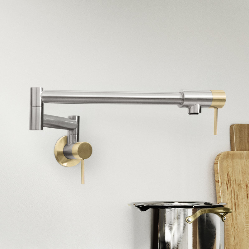 ZLINE Autograph Edition Gemini Pot Filler, Brushed Nickel;Champagne Bronze