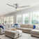 Kemp 52'' 3 -Blade LED Flush Mount Ceiling Fan with Remote Control and Light Kit Included