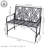 Kellisa Geometric Lattice Iron High Back Outdoor Garden Bench