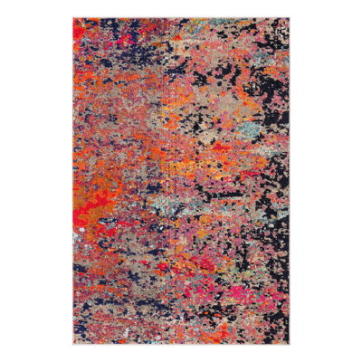 Washable Abstract Indoor Rug
