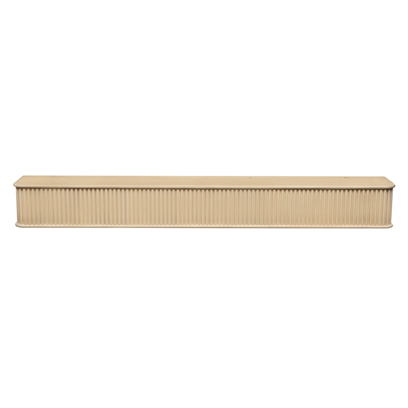 Fluted Mantel Shelf, 48", Natural Wood