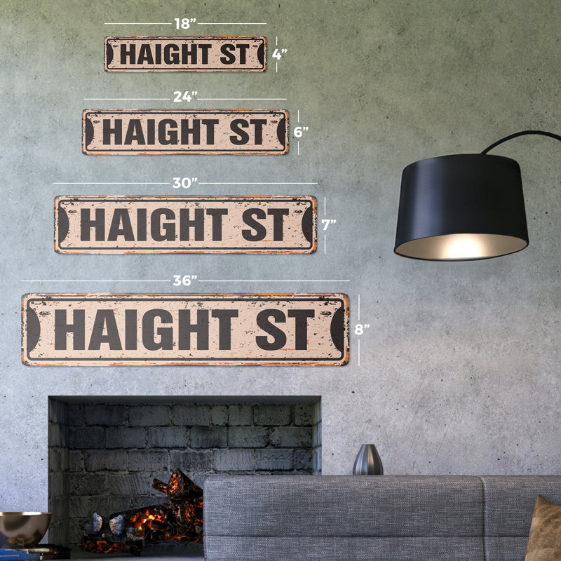 Plaque de rue en aluminium Haight