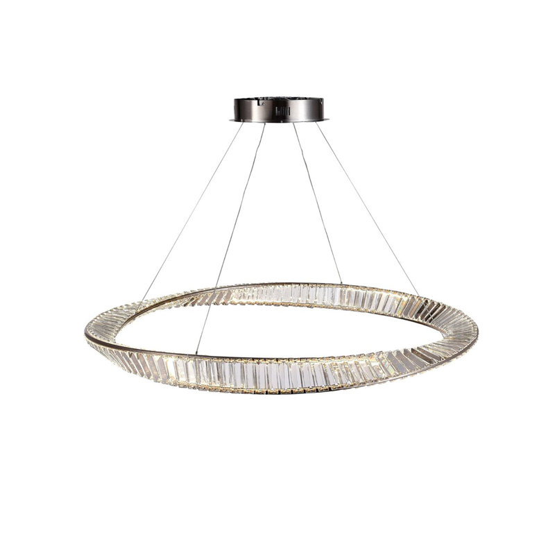 Luminaire suspendu DEL 65 W nickel satiné