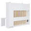 Lit escamotable double avec bureau et armoires en rotin, lit mural peu encombrant pour bureau à domicile, lit de rangement convertible, blanc chaud
