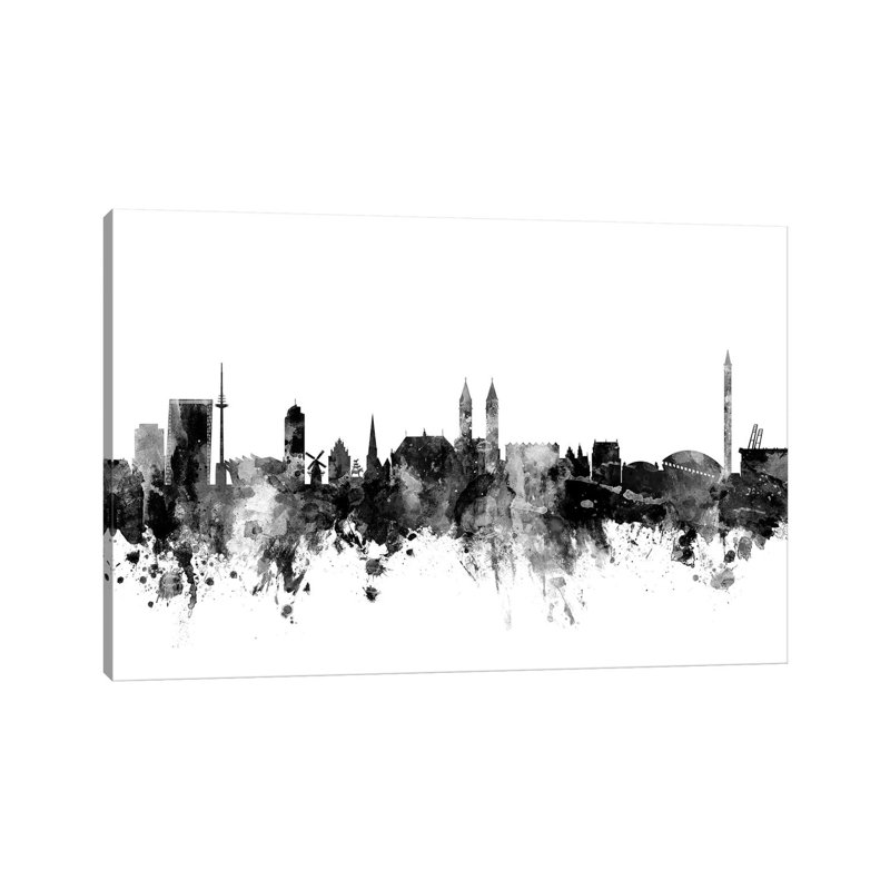 Bremen, Germany In Black & White by Michael Tompsett - Wrapped Canvas Gallery-Wrapped Canvas Giclée, 20.32 cm H x 30.48 cm W