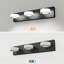 Luminaire de salle de bain à DEL 3 lumières rondes en acrylique blanc avec base noire-1515385247-1515385246-1515385243
