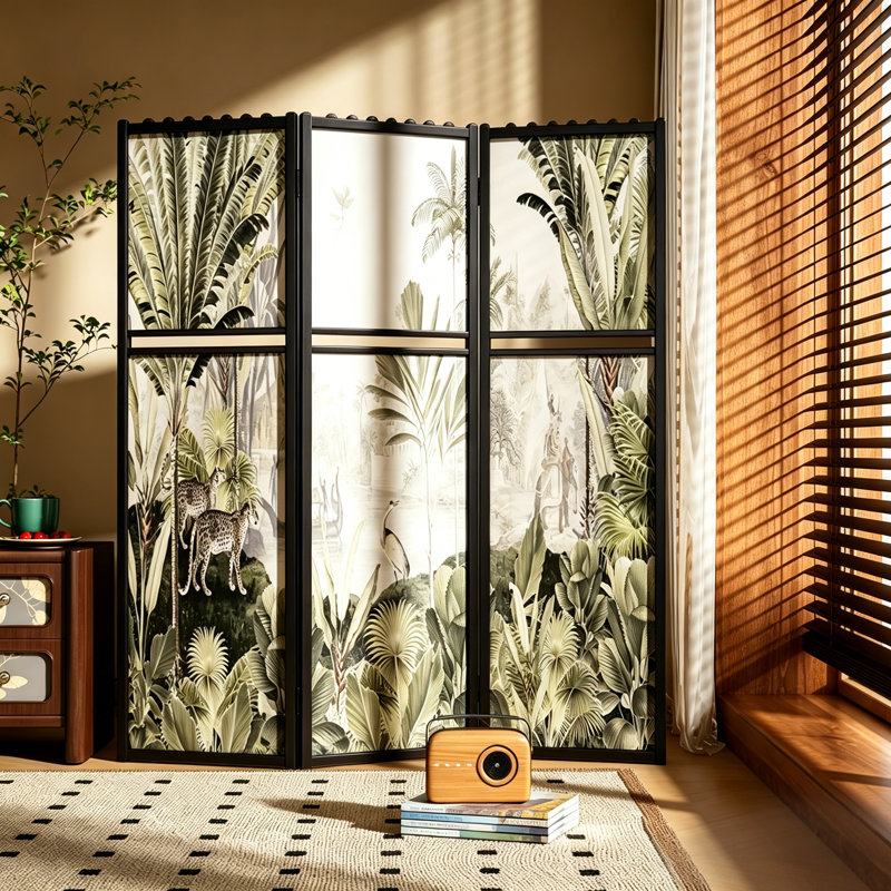 Paravent Mid-Century Botanical