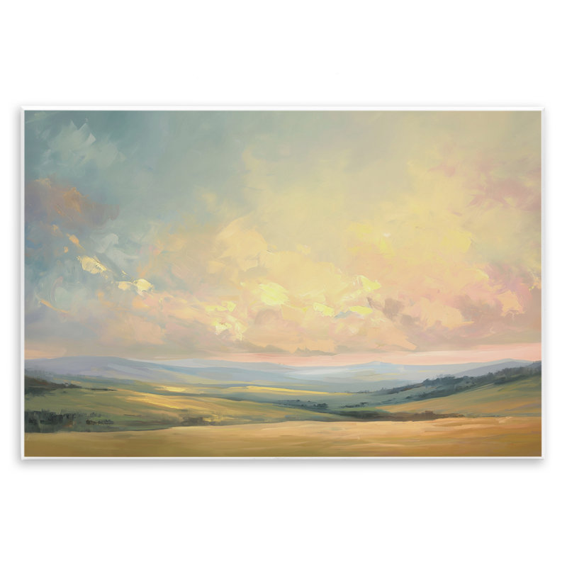  "Tranquil Twilight Fields", art mural par Gina Kelly, H 10 po x l 15 po