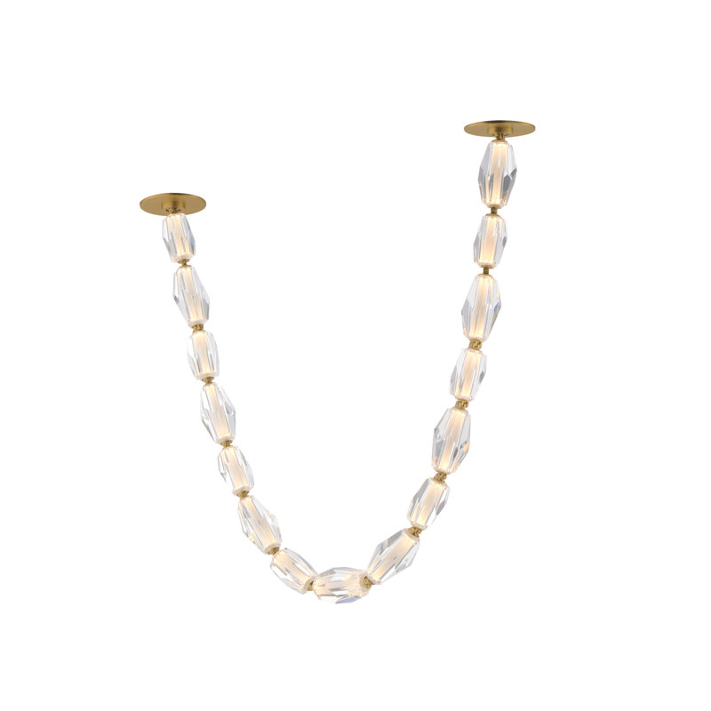 13 - Light LED Flush Mount, Gold