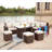 Outdoor 8-Piece Wicker Aluminum Sectional Seating Group with Cushions-587940113-587940118