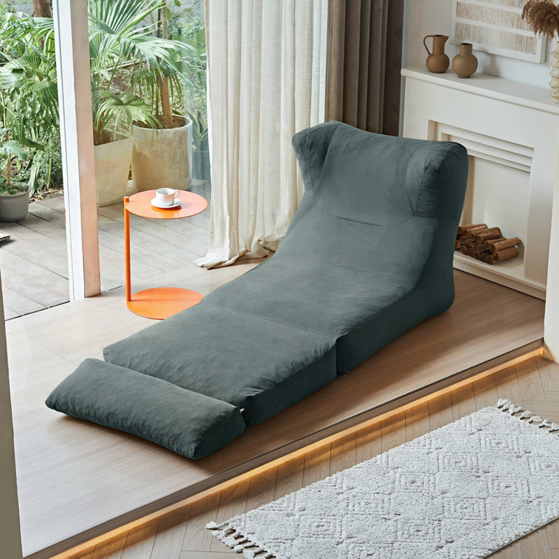 Fauteuil-lit pliable Cloud Canapé 2 en 1 - Housse lavable en velours côtelé, Gris