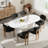 Oval Double Pedestal Kitchen Table Sets-777968128-772132276