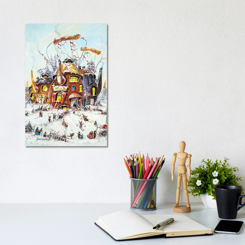 Winter Activities In The Tea by Natalia Grinchenko - Wrapped Canvas Gallery-Wrapped Canvas Giclée