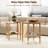 Cordoves Rattan Side Table Solid Wood Frame (Set Of 2)
