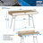 Techni Mobili Modern Multi Storage Computer Desk with Storage, Pine