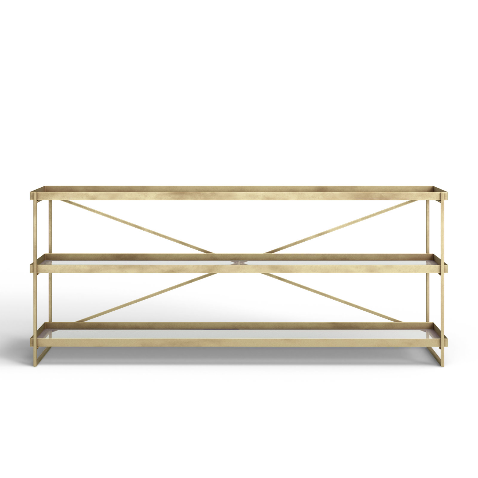 Lupita 16" Console Table, 72 x 16 x 30, Gold