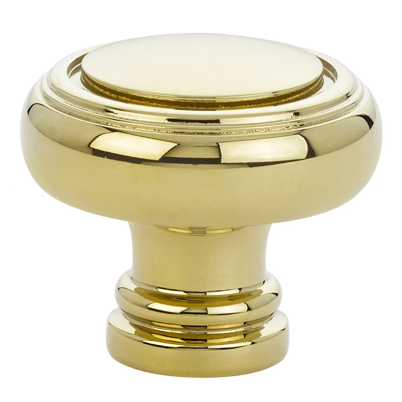 Norwich Mushroom Knob, Polished Brass, 1.625" H x 1.625" W x 1.5" D