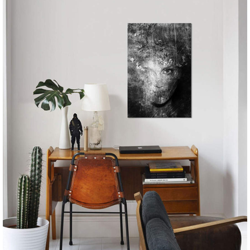 «B&W III», impression sur toile, H 26 po x l 18 po x P 1,5 po, Pas de tapis, Toile tendue