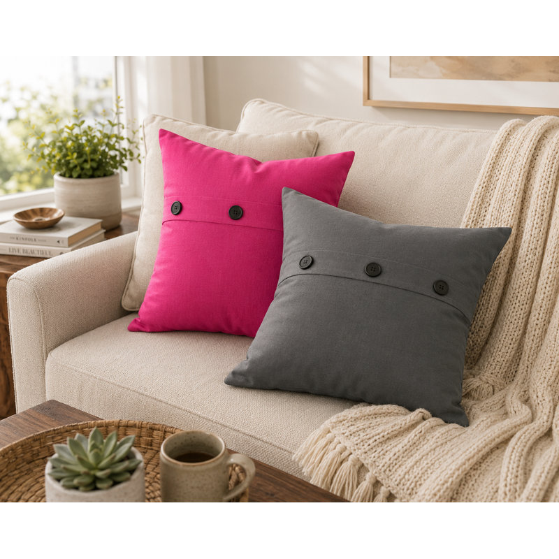 Coussin uni 20 po, Fuchsia