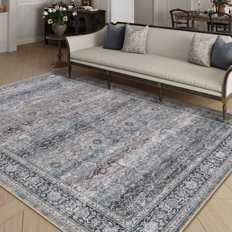 Tapis gris clair Luthien, Rectangulaire 8 pi x 10 pi