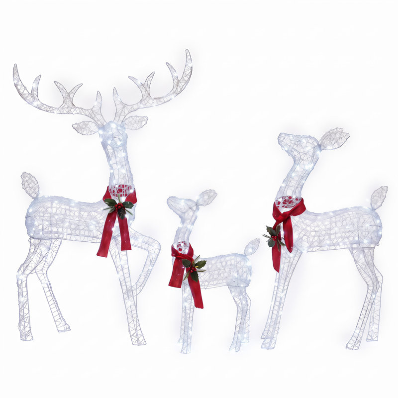 Décoration de Noël en métal, White