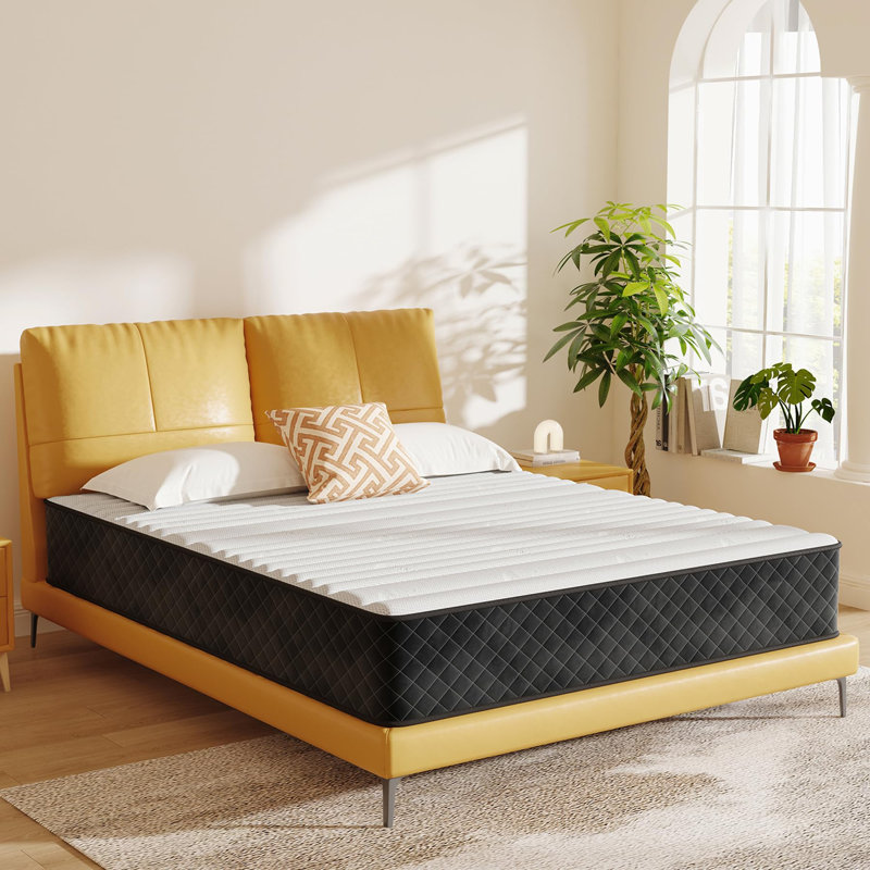 25cm Mattress Hybrid Pocket Sprung Memory Foam Skin-Friendly Individually Wrapped Coil Mattresses Medium Firm, Single (3')