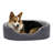 Two-Tone Fur & Suede Oval Pet Bed-68640057