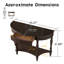 Console de 45 po en demi-lune Farmhouse-1436405232