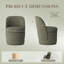 Fauteuil d'appoint pivotant rembourré avec rangement, sans assemblage requis-903002676