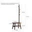 Tabouret en bois massif avec support en tissu-1100336720