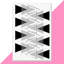 «Modern Modern Black and White Triangles», impression sur toile tendue