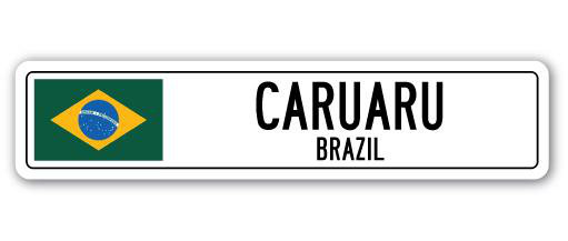 Panneau de signalisation en aluminium Bonneau Caruaru, Brésil, H 7 po x l 30 po x P 1 po