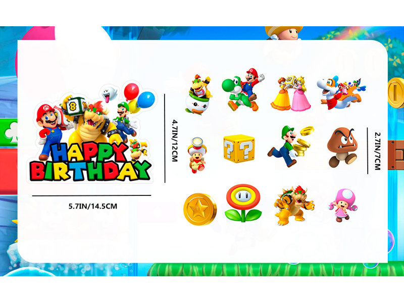 Super Mario Cake Decorations