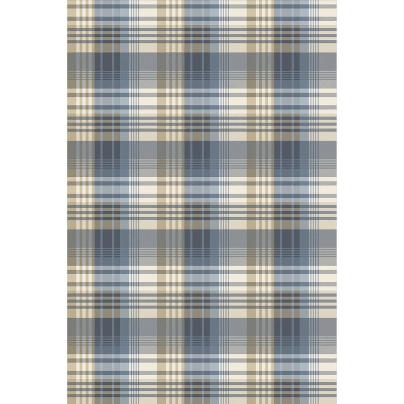 32.82' L x 20.47" W Wallpaper Roll, Indigo