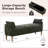 67" Linen Bedroom Storage Bench for End of Bed King Size with Tufted Armrest, 2 Zipper Pocket with Vintage Wooden Feet-643152568-653095924
